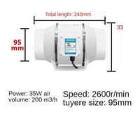 Ventilateur De Conduit De Tuyau En Ligne Silencieux",Aérateur Extracteur,Ventilation Domestique,Cuisine,Toilettes,Mur D'air,Livres,4 "",5/6"","Ho220 V - Type 4 Inch #B