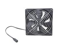 Ventilateur de conduit puissant de 12 cm - Ventilateur extracteur d'air intérieur 12 V pour atelier, sous-sol, tente, ventilateur d'échappement puissant