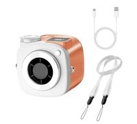 Ventilateur de Cou, 199 Vitesses Brise-vent Portable Turbo Double Hélice Sans Pale, Mini Ventilateur Suspendu 2000mAh Silencieux, pour Bureau, Excursion et Extérieur