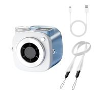 Ventilateur de Cou, 199 Vitesses Brise-vent Portable Turbo Double Hélice Sans Pale, Mini Ventilateur Suspendu 2000mAh Silencieux, pour Bureau, Excursion et Extérieur