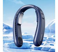 Ventilateur de cou 1S avec refroidisseurs à double semi-conducteur, ventilateur personnel entouré à 360° qui souffle de l'air froid, ventilateur portable durable 8H avec 3 vitesses, cadeau pour homme