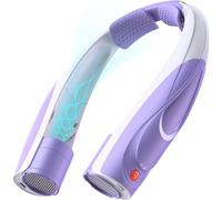Ventilateur de cou AI 6 vitesses, puissant et portable, batterie longue durée de 6000 mAh, refroidissement plus rapide, rechargeable USB-C, mains libres, flux d'air à 360°, ventilateur personnel