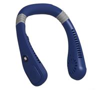 Ventilateur de cou avec compression froide, batterie 1200 mAh et 5 options de vitesse pour une utilisation confortable pendant les journées chaudes (bleu)
