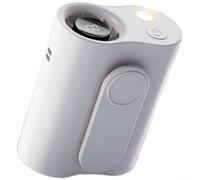 Ventilateur de cou avec lumière LED 3000 mAh - 5 mains libres - Pour course à pied, randonnée, camping, activité quotidienne (blanc)