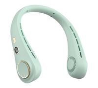 Ventilateur de cou ergonomique à 5 vitesses avec affichage numérique | Ventilateur de cou rechargeable pour enfants et adultes, travailleurs, voiture d'été, travail, camping, marche, sports