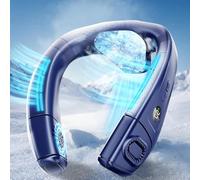 Ventilateur de Cou Portable avec Grande Plaque de Refroidissement, Petit Ventilateur Climatiseur Cou Mobile Silencieux 6000mAh Rechargeable, 360° Rafraichissant Flux d'air Arrière pour Bureau Voyage