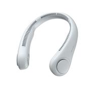 Ventilateur de cou portable - JISULIFE - Neck Fan Grey - 4000 mAh - Recharge USB - 78 sorties d'air