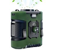 Ventilateur de Cou Portable | Petit Ventilateur 100 Vitesses | Rechargeable Lumière LED pour Randonnée Pêche Travail Extérieur Jardinage Sport Voyage