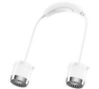 Ventilateur de cou portable, rechargeable par USB avec 100 vitesses en continu, moteur sans balais ultra silencieux, flux d'air flexible à 360 degrés, design léger pour les activités de plein air