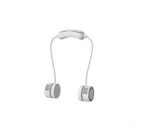 Ventilateur de cou portable réglable à 360 degrés avec trois réglages de vitesse pour les activités de plein air et pour une utilisation estivale (blanc)