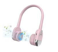 Ventilateur de cou portable, ventilateur personnel rechargeable, 3 vitesses réglables, conception de casque, pas de torsion des cheveux, ventilateurs de cou suspendus sans feuilles, adapté à la maison