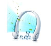 Ventilateur de cou portable, ventilateur sans lame mains libres rechargeable 3000 mAh, ventilateur personnel portable pour hommes femmes bureau à domicile voyage en plein air