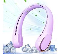 Ventilateur de cou portable, ventilateurs de cou pour hommes, ventilateur personnel rechargeable de 4000 mAh, ventilateur sans lache sans lame à 360 ° Handles, 3 vitesses réglables, refroidissement