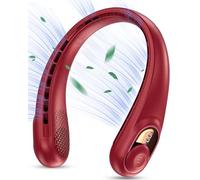 Ventilateur de cou portable, ventilateurs de cou sans lame 4000mAh, mise à niveau à 360 ° débit d'air, 3 vitesses, ventilateur de mains portables USB rechargeable, ventilateur de refroidissement