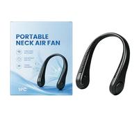 Ventilateur de cou portable, ventilateurs de refroidissement rechargeables, ventilateur personnel 8,86 x 7,48 x 2,56 pouces avec 3 vitesses, souffleur d'air sans pales, dispositif de refroidissement