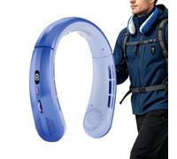Ventilateur de cou rechargeable 1800 mAh avec écran LED silencieux | Ventilateurs de cou qui soufflent de l'air froid pour la maison, le bureau, l'extérieur, le camping, le pique-nique