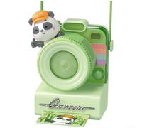 Ventilateur de cou rechargeable par USB conçu comme un appareil photo rétro avec trois niveaux de vent réglables, sans pales pour plus de sécurité et de confort tout au long de la journée (vert)