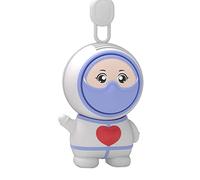 Ventilateur de cou suspendu avec sangle de dessin animé, grand ventilateur portable silencieux avec rayonnement de charge USB, rotation à 360 degrés, ventilateur de cou portable