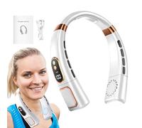 Ventilateur de cou - Ventilateur de refroidissement sans feuilles 5 vitesses, ventilateur de cou pliable, ventilateur personnel portable, ventilateur de voyage mains USB, ventilateur personnel à piles