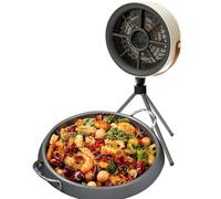 Ventilateur de Cuisinière Portable, Ventilateur de Cuisine Portable, Ventilateur D'échappement Amovible Ventilateur de Four Portable - Purificateur d'Air USB pour Accessoires de Cuisine à 3 Vitesses