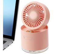 Ventilateur de débit - Mini ventilateur compact de refroidissement personnel | Écrivez calme avec vitesse réglable | USB Mist Faen pour pulvérisation rafraîchissante | Offre rechargeable portable pour