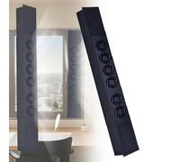 Ventilateur de fenêtre Comfort Zone, 6 sorties d'air (4 entrées d'air + 2 sorties d'échappement), 10 vitesses de ventilation réglables avec télécommande, rétractable 80-128 cm en option(38-44inch)