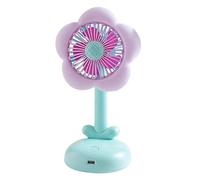 Ventilateur de fleurs, conception de performances silencieuse, 1 pièce, mini soufflant électrique, ventilateur de bureau rechargeable USB, veilleuse intégrée, pour la chambre, bureaux, dortoir et usag