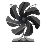 Ventilateur de four magnétique 7 lames sans courant peu encombrant | 7 ailes en aluminium anodisé, conductivité thermique maximale, chauffage rapide de la pièce, moteur silencieux