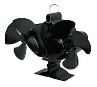 Ventilateur de foyer à double tête avec 4 plans de forage - Répartition de la chaleur à haute efficacité pour fours à bois et fours à bois - Ventilateur de poêle alimenté par la chaleur - Déni