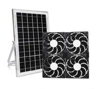 Ventilateur de grenier à énergie solaire, kit de ventilateur d'échappement solaire de 30 W avec flux d'air de 430 CFM et valve anti-retour anti-insectes pour logement d'animaux et applications