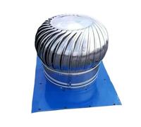 Ventilateur de grenier en acier inoxydable, capuchon de ventilation de toit Non alimenté for maison, Garage, 1 pièce(Dia-160mm(6.3in))