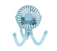 Ventilateur De Landau Oscillant Portable,Mini Siège De Voiture Personnel,Ventilateur Pour Bébé Avec Trépied Flexible,Usb À Clipser,Fonctionne Sur Batterie - Type Bleu #A