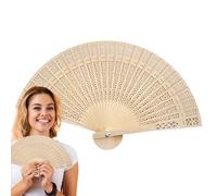 Ventilateur De Main-d'œuvre En Tissu - Fonds De Gland A ROBBOTS BAMBOO | Ventilateur De Main Pliant | Éventail Des Mains En Bois De Santal À Motif Scolné | Élégant Fans De À Main Pour Les Femme