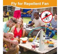 Ventilateur de Mouche - Fan à Mouche 0.6W Power | USB avec Bougie électronique | Flly Spinner pour la Maison, Le Restaurant et Les milieux de Pique-Nique
