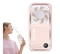 Ventilateur de Nuque Portable - Ventilateur de Bureau pour Chambre et Maison - Pliable Silencieux avec Écran Numérique LED et Alimentation USB pour Utilisation Nomade Intérieur