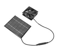 Ventilateur de Panneau Solaire pour Poulailler et Serre - Ventilateur d’Extraction avec Double Filet de Sécurité, Dissipation de Chaleur et Panneau Solaire 13,5 x 11 cm