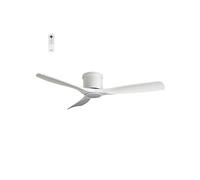 - Ventilateur de plafond 132 cm blanc ARATUA - Moteur DC 35W - Lumière LED 20W dimmable 3 couleurs - Wifi - Contrôles vocaux - 3 pales