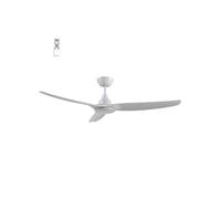 - Ventilateur de plafond 132 cm blanc FANDC52LN - Moteur DC 18W - LED 20W dimmable 3 couleurs - 3 pales - Télécommande - Silencieux