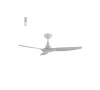 - Ventilateur de plafond 132 cm blanc FANDC52N - Moteur DC 18W - 3 pales - SANS LUMIERE - Silencieux