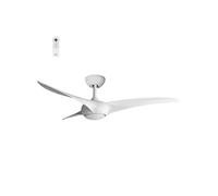 - Ventilateur de plafond 132 cm blanc SAONA - Moteur DC 38W - LED 20W dimmable 3 couleurs - Wifi - Contrôles vocaux - 3 pales - Silencieux