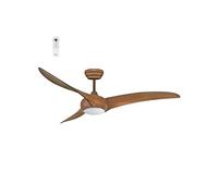 - Ventilateur de plafond 132 cm imitation bois MAFATE - Moteur DC 38W - LED 20W dimmable 3 couleurs - Wifi - Contrôles vocaux - Silencieux