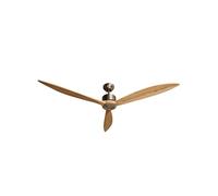 Fanelite - Ventilateur de plafond 164 cm gris et bois NEBA - Moteur DC 38W - Télécommande - Wifi - Contrôles vocaux - 3 pales - Très silencieux GRIS ET BOIS