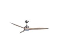 - Ventilateur de plafond 164 cm gris et bois SALAZIE - Moteur DC 38W - Lumière LED 20W dimmable 3 couleurs - Wifi - Contrôles vocaux