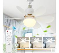 Ventilateur de plafond - 3 vitesses - 3 températures de couleur- Minuterie - 2400 lumens - silencieux - Pour salon, chambre, cuisine