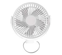Ventilateur de plafond à 4 vitesses avec rotation à 360°, rechargeable par USB, 17,8 cm, 4000 mAh, pour tente de camping, école, maison, maison, petite taille