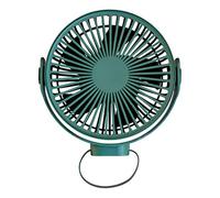 Ventilateur de plafond à 4 vitesses avec rotation à 360°, rechargeable par USB, 17,8 cm, 4000 mAh, pour tente de camping, école, maison, maison, petite taille