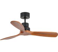 Ventilateur de plafond à économie d'énergie avec télécommande Mini Lantau Noir / Noyer 107 cm