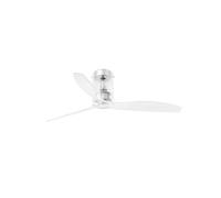 Ventilateur de plafond à économie d'énergie avec télécommande Mini Tube Chrome 128 cm