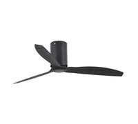 Ventilateur de plafond à économie d'énergie avec télécommande Mini Tube noir mat 128 cm