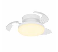 Ventilateur de plafond à LED pour salon avec télécommande, CCT, blanc, variateur, D 41 cm